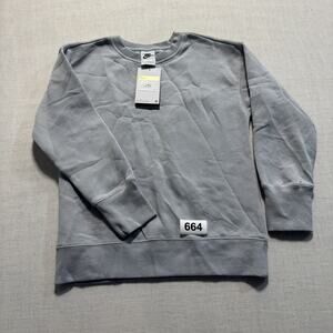 Nike Swoosh Sweashirt  Girls Sz S Gray Brand New
